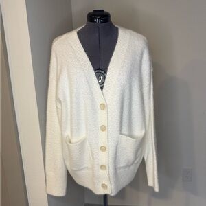 NWT Good American Super Soft Fuzzy Oversized Cardigan Size XXS/XS